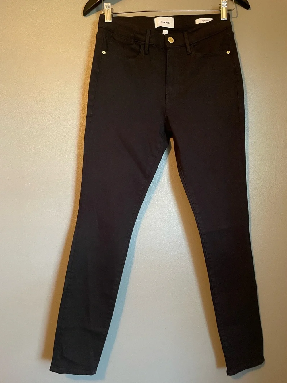 NWT Frame Sz 27 Women’s Black Le High Rise Skinny Fit Ankle Jeans Pants Ret $258